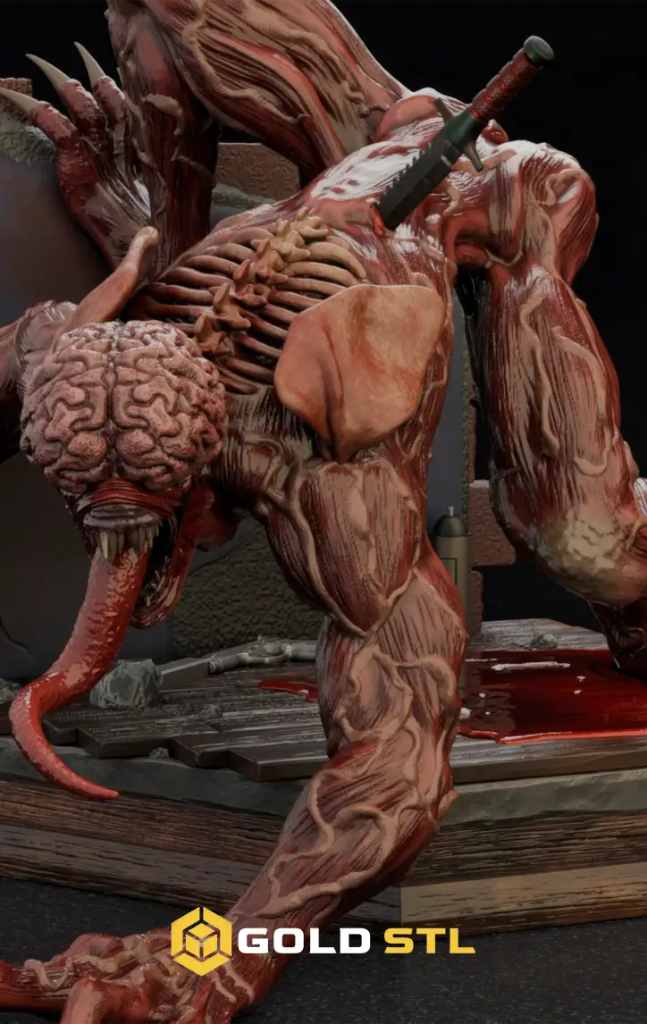 Licker Resident Evil STL Epic 3D Model | Survival Horror Creature for 3D Printing | High Detail Collectible STL File - Image 2