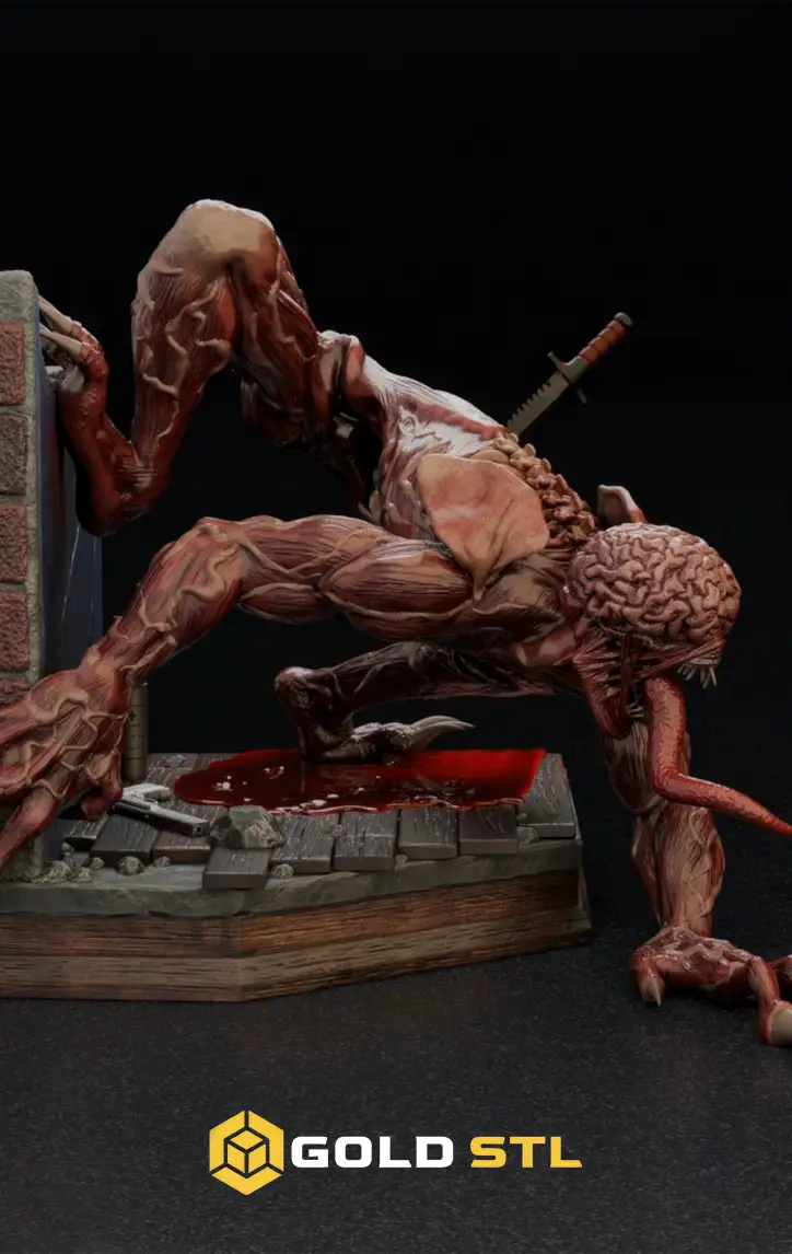 Licker Resident Evil STL Epic 3D Model | Survival Horror Creature for 3D Printing | High Detail Collectible STL File - Image 3