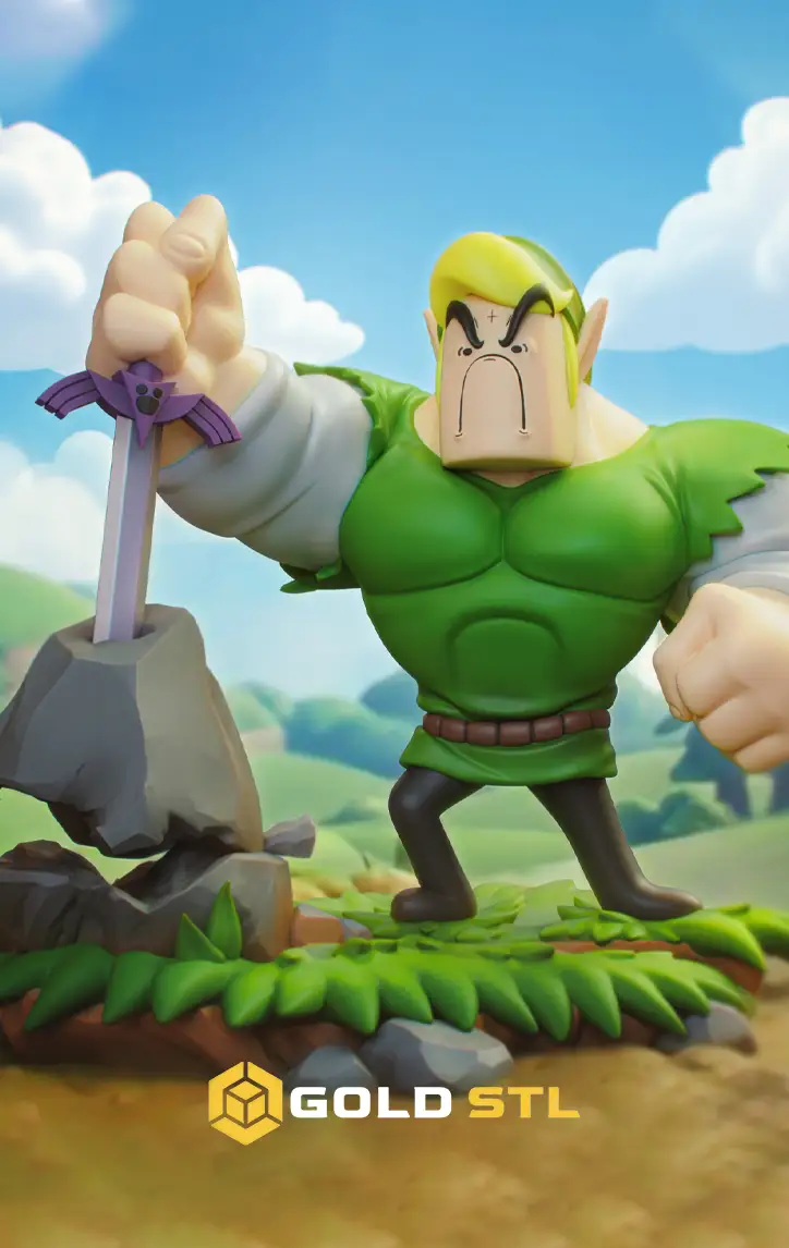 Link The Legend of Zelda STL Epic 3D Model