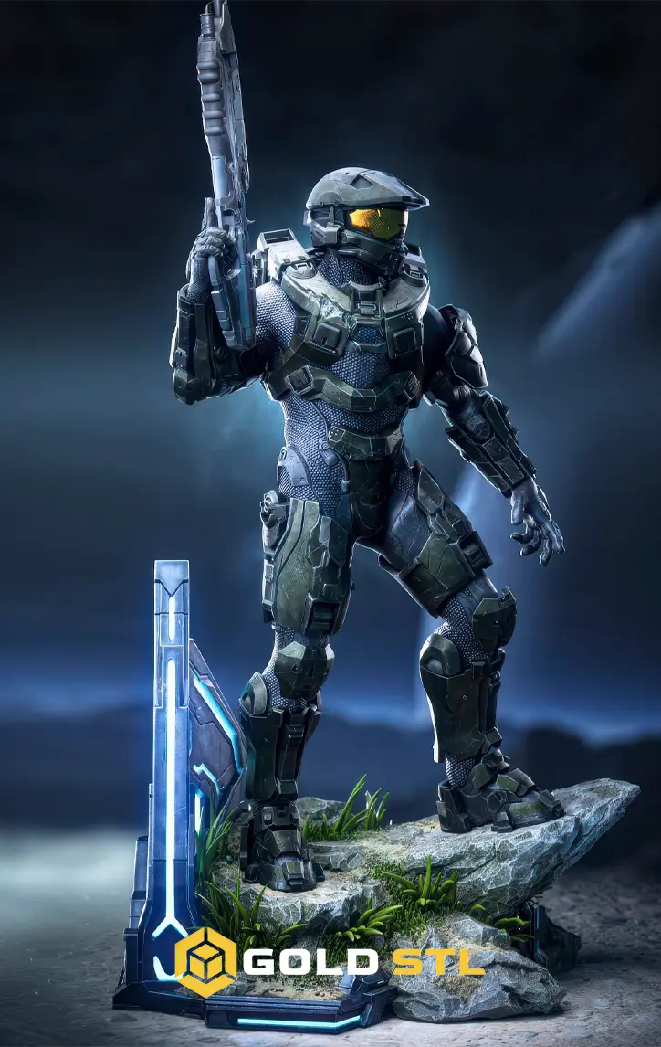 Master Chief Halo STL Epic 3D Model | Sci-Fi Video Game Figure for 3D Printing | High Detail Collectible STL File - Image 4