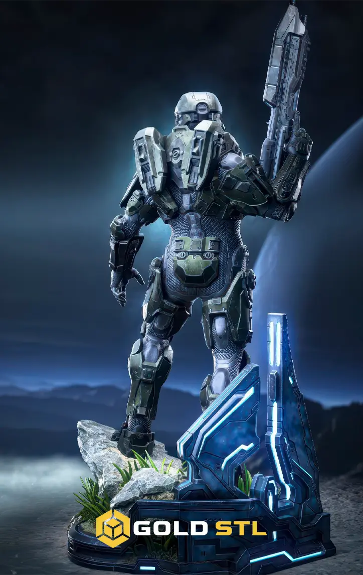 Master Chief Halo STL Epic 3D Model | Sci-Fi Video Game Figure for 3D Printing | High Detail Collectible STL File - Image 3