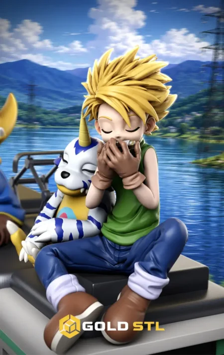 Matt and Gabumon Digimon STL Epic 3D Model