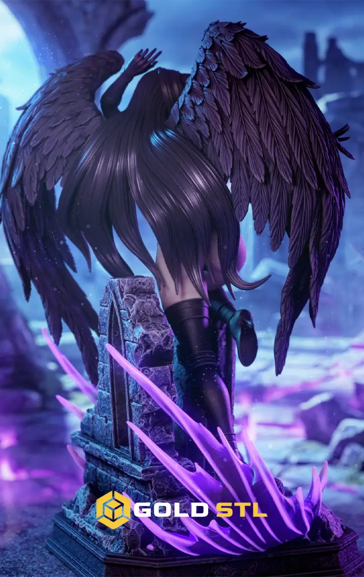 Raynare High School DxD STL File 3D Model | Fallen Angel Anime Figure for 3D Printing | High Detail Collectible STL File - Image 4