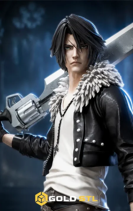 Squall Leonhart Final Fantasy STL Epic 3D Model