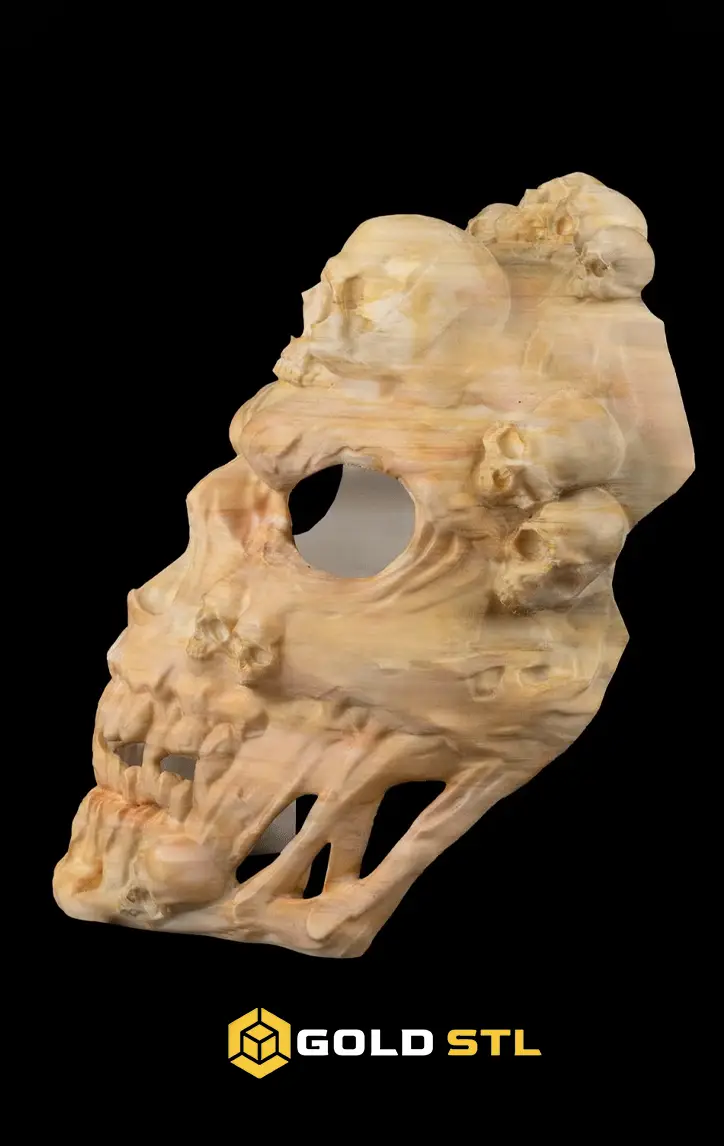 Face the Grave Halloween Mask STL 3D Model | Spooky Skull Mask & Halloween Costume - Image 3