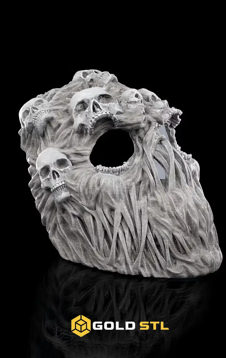 Ghoul Face Halloween Mask STL 3D Model | Spooky Ghoul Mask & Halloween Costume - Image 4
