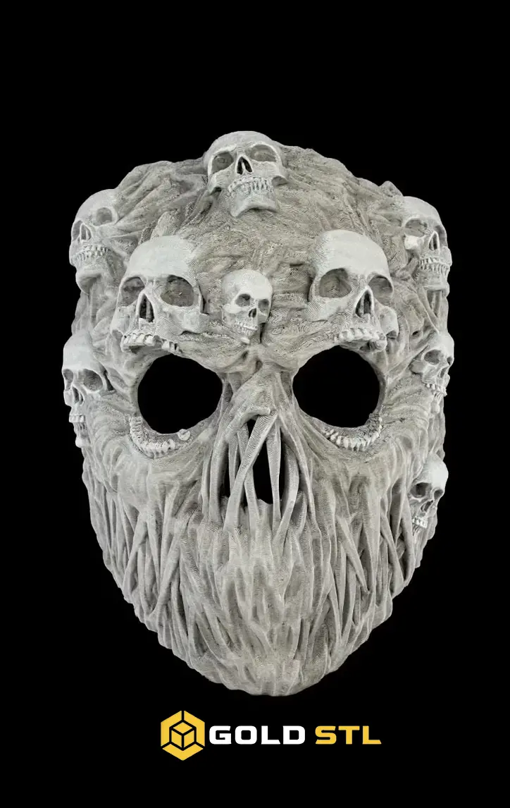 Ghoul Face Halloween Mask STL 3D Model | Spooky Ghoul Mask & Halloween Costume - Image 3