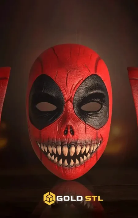 Haunted Deadpool Mask The Halloween Nightmare STL 3D Model