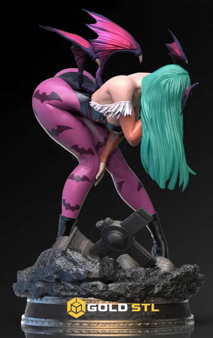 Morrigan Darkstalkers STL 3D Model | Detailed Succubus Character Figure | Epic 3D Model - Image 3
