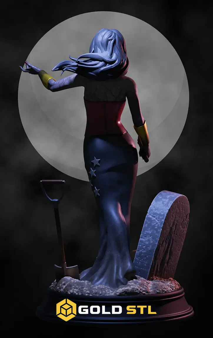 Queen Wonder Woman Halloween STL 3D Model | Halloween Superhero Figure - Image 3