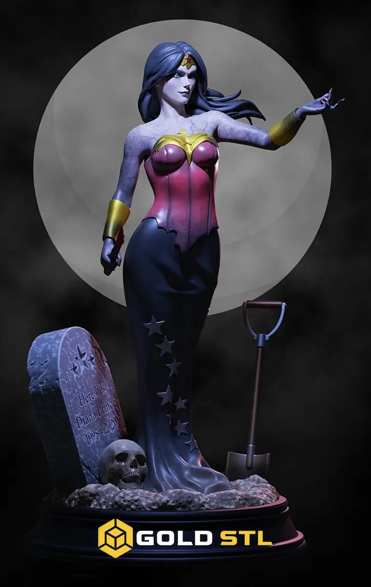 Queen Wonder Woman Halloween STL 3D Model | Halloween Superhero Figure - Image 2