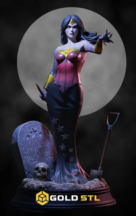 Queen Wonder Woman Halloween STL 3D Model