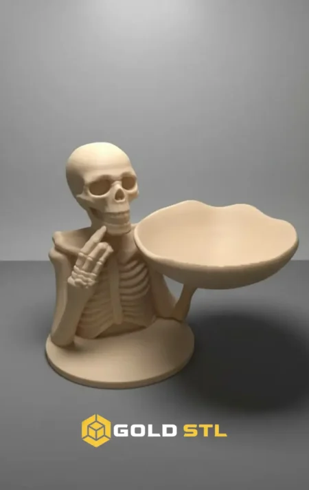 Skeleton with Halloween Candy STL 3D Model