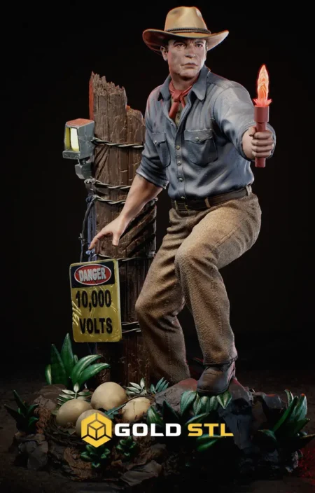 Alan Grant Jurassic Park STL 3D Model
