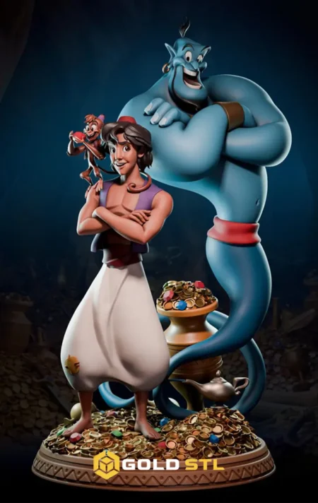 Genie and Aladdin STL 3D Print Model