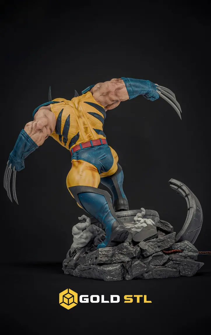 Wolverine X-Men STL 3D Model | Detailed Superhero Figure | Iconic Comic Book Character - Image 3