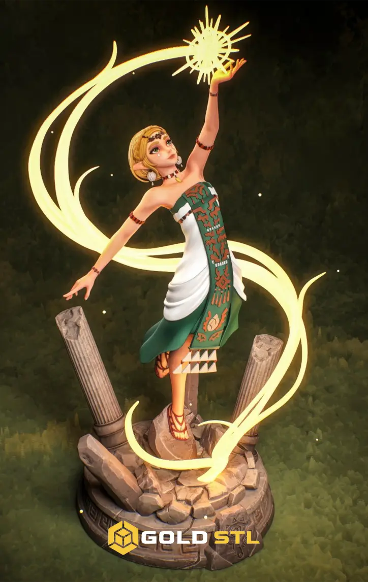 Zelda The Legend of Zelda STL 3D Print Model | Detailed Video Game Character Figure | Epic 3D Model - Image 3